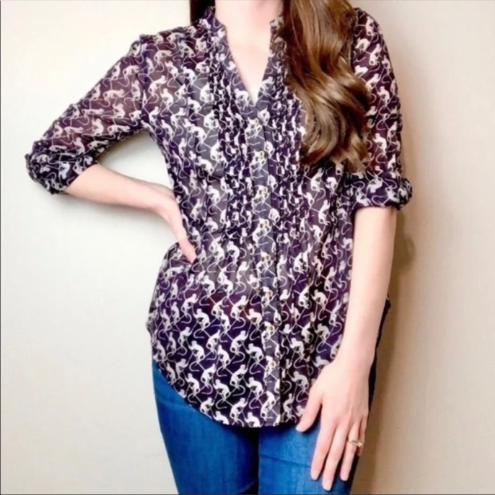 Maeve Anthropologie 🐒 peplum blouse size 0